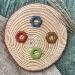 Pampilles artisanales : Grand hexagone - ARLY Creations