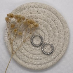Créoles interchangeables : Ronde matelassée mini - ARLY Creations