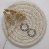 Créoles interchangeables : Ronde matelassée mini - ARLY Creations