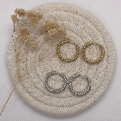 Créoles interchangeables : Ronde matelassée maxi - ARLY Creations