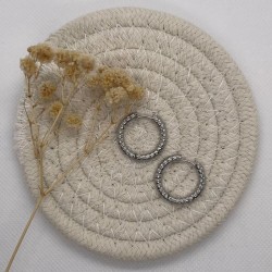 Créoles interchangeables : Ronde matelassée maxi - ARLY Creations