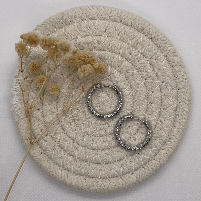Créoles interchangeables : Ronde matelassée maxi - ARLY Creations