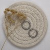 Créoles interchangeables : Ronde matelassée maxi - ARLY Creations
